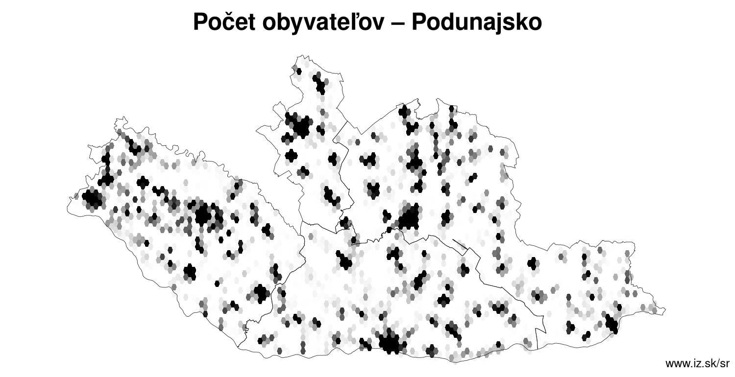 počet obyvateľov – Podunajsko