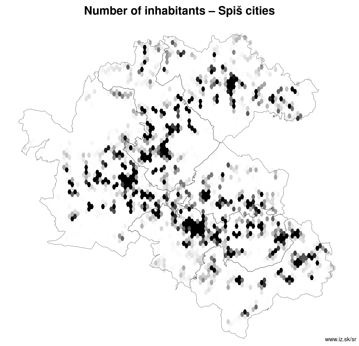 number of inhabitants – Spiš cities