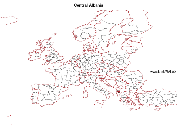 map of Central Albania AL02