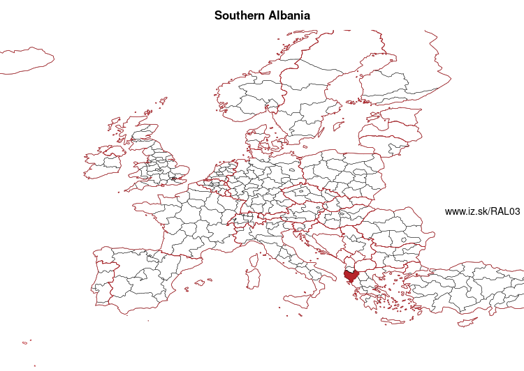 map of Southern Albania AL03