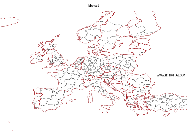 map of Berat AL031