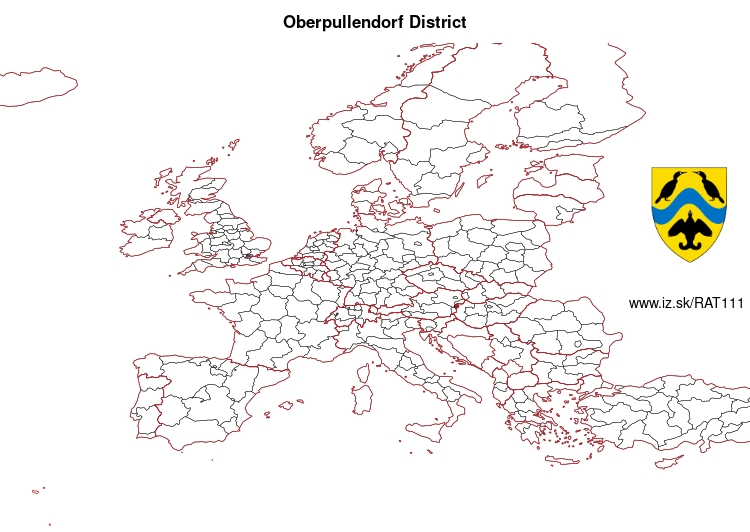 map of Oberpullendorf District AT111