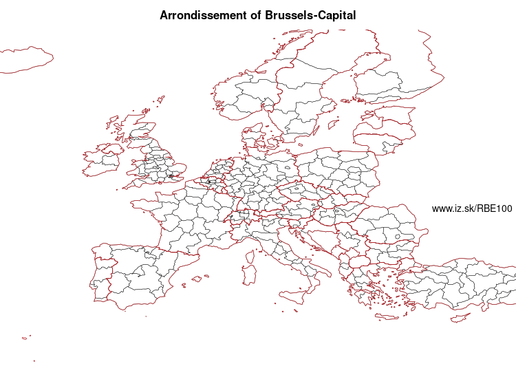 map of Arrondissement of Brussels-Capital BE100