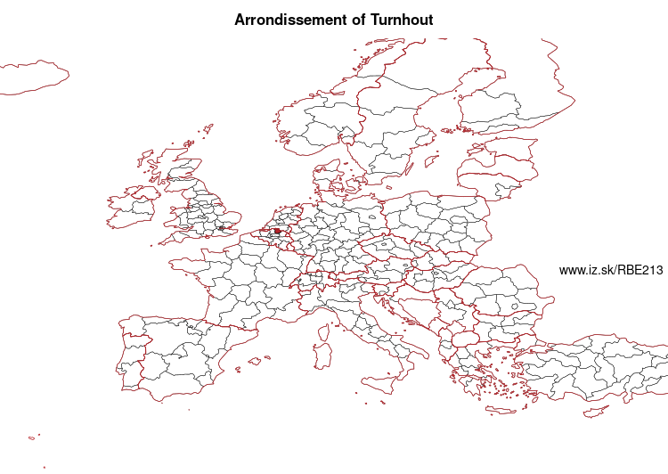 map of Arrondissement of Turnhout BE213