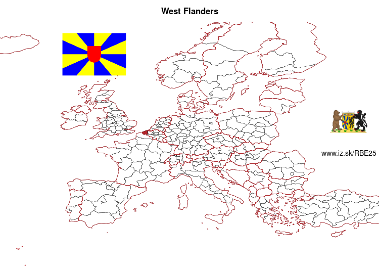 map of West Flanders BE25