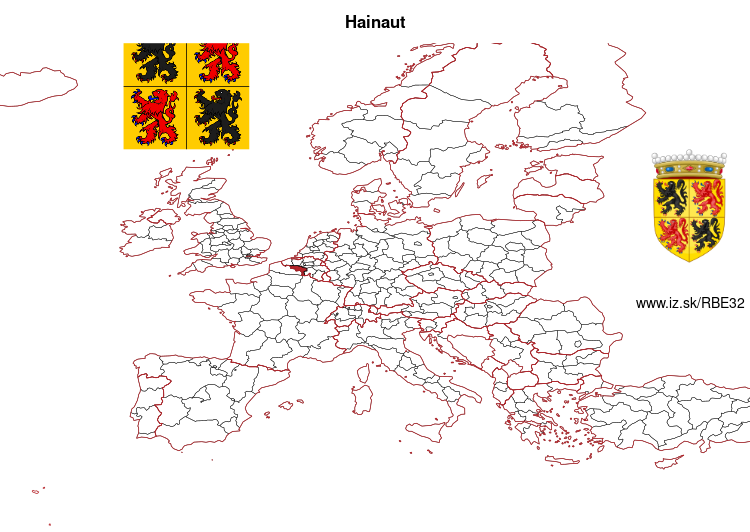 map of Hainaut BE32