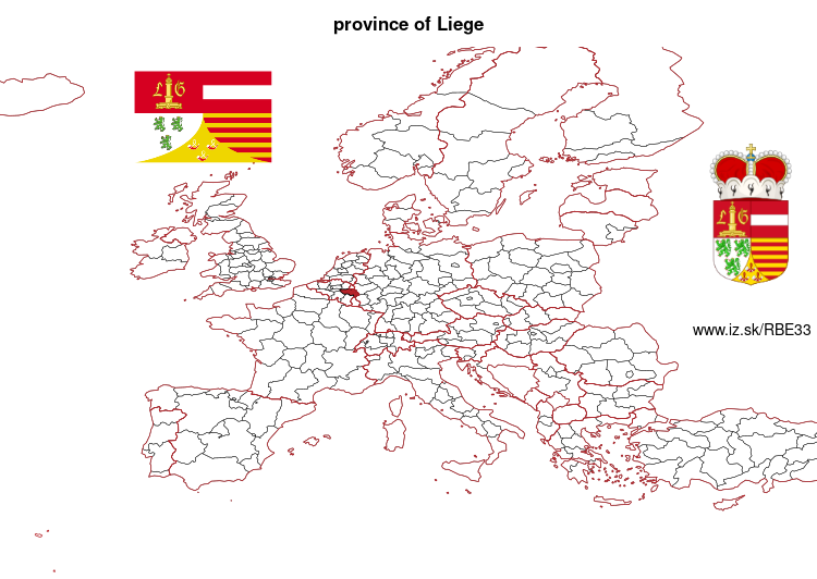 map of province of Liege BE33
