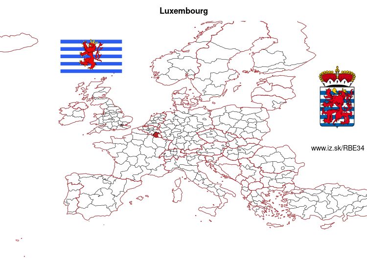 map of Luxembourg BE34