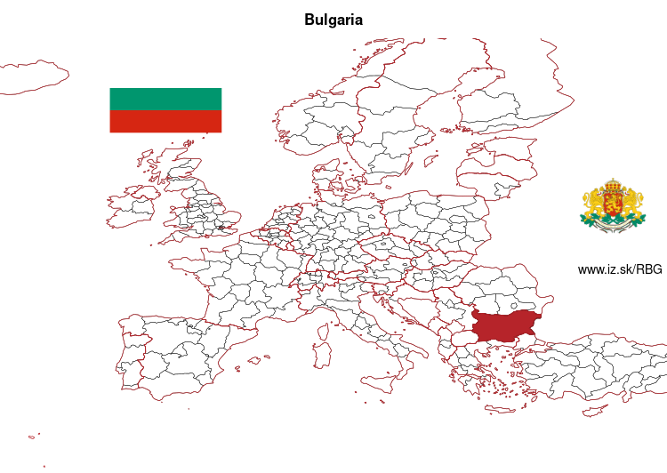 map of Bulgaria BG