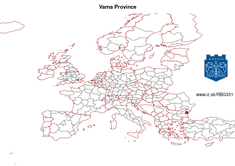 map of Varna Province BG331