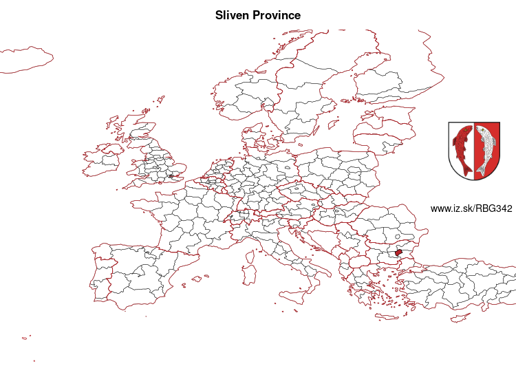 map of Sliven Province BG342