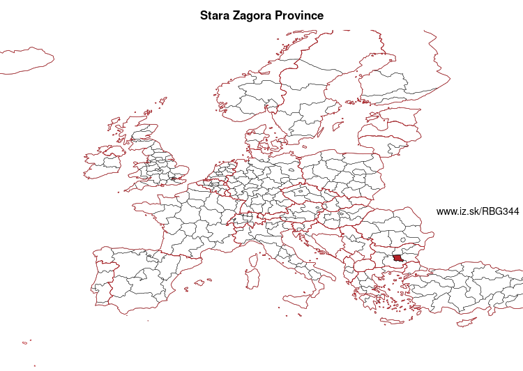 map of Stara Zagora Province BG344