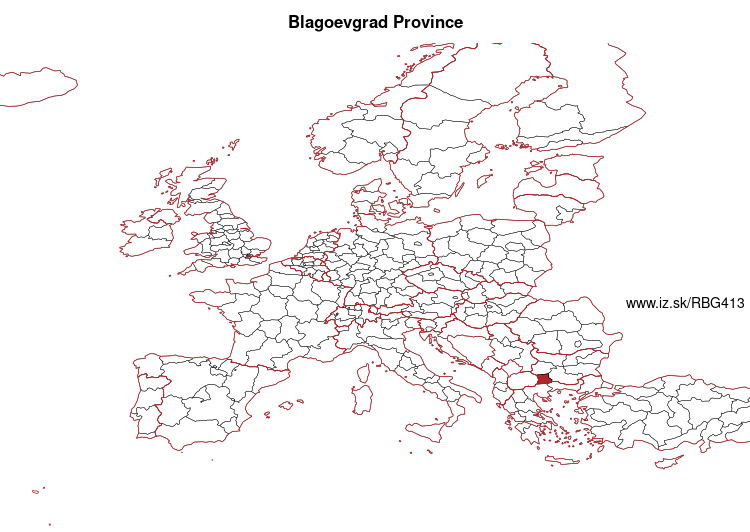 map of Blagoevgrad Province BG413