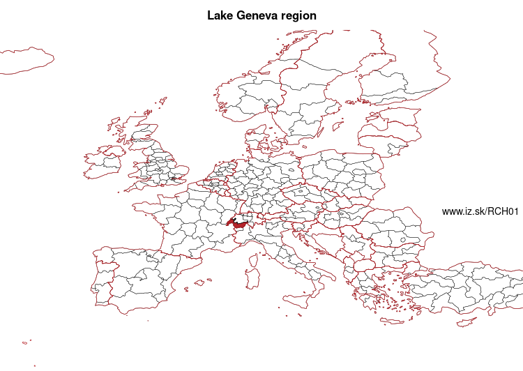 map of Lake Geneva region CH01