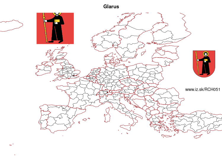 map of Glarus CH051