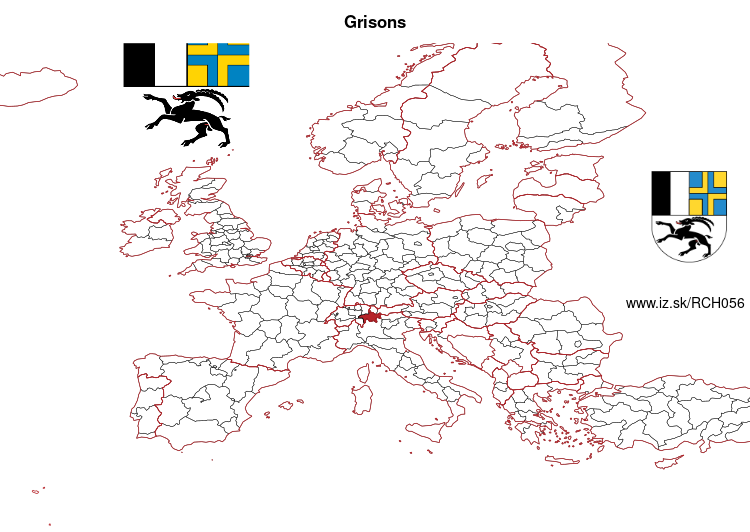 map of Grisons CH056