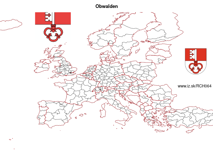 map of Obwalden CH064