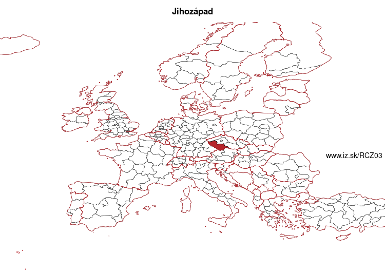 map of Jihozápad CZ03