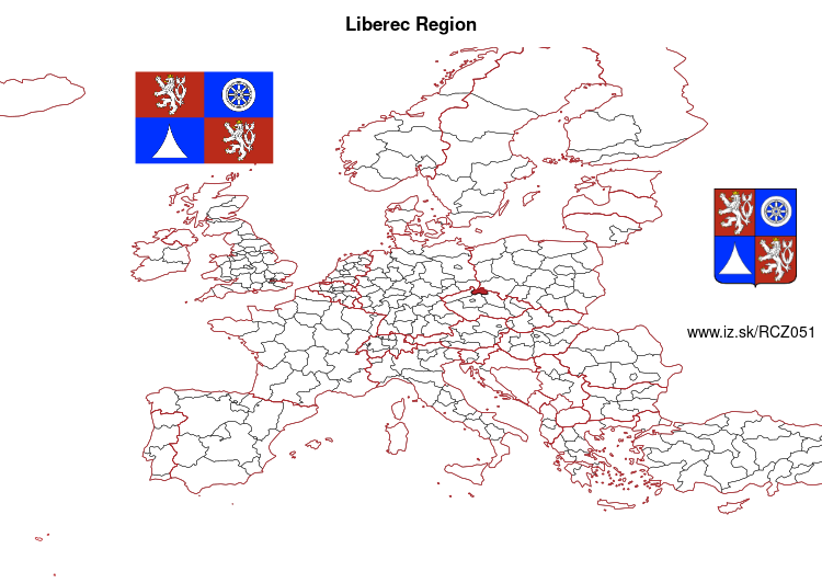 map of Liberec Region CZ051