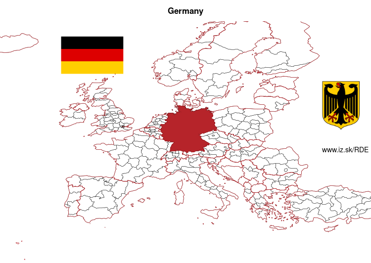 map of Germany DE