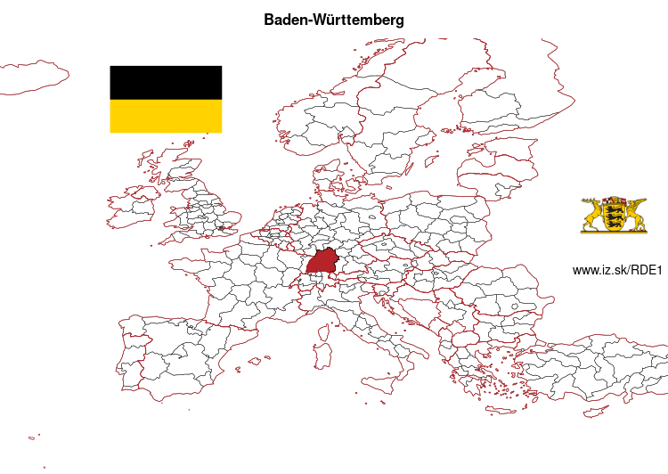 map of Baden-Württemberg DE1