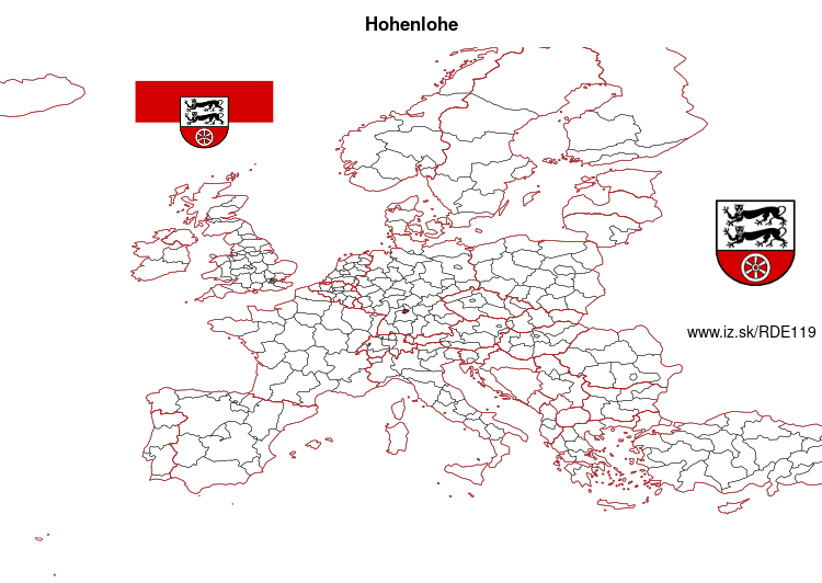 map of Hohenlohe DE119