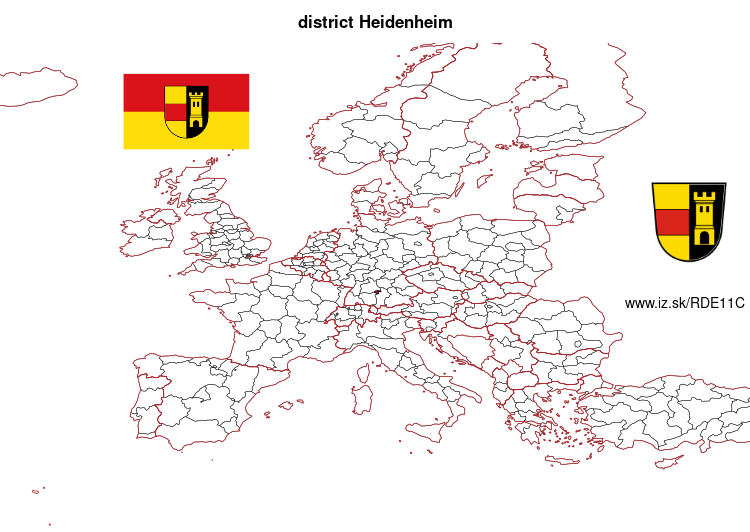 map of district Heidenheim DE11C