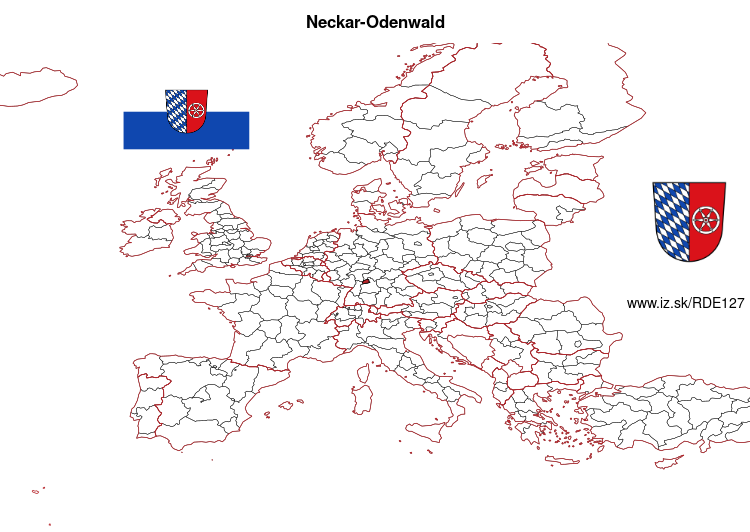 map of Neckar-Odenwald DE127