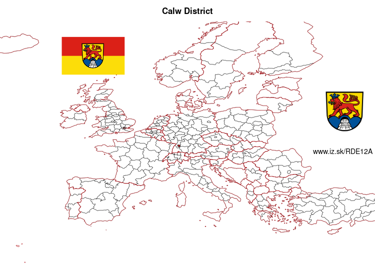map of Calw District DE12A