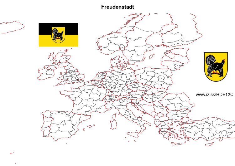 map of Freudenstadt DE12C