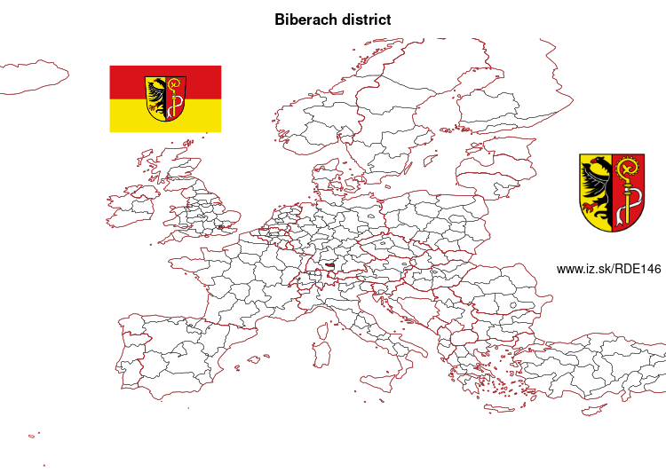 map of Biberach district DE146