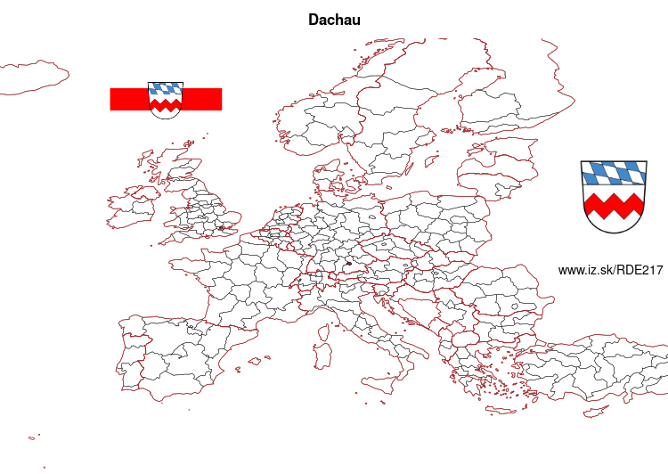 map of Dachau county DE217