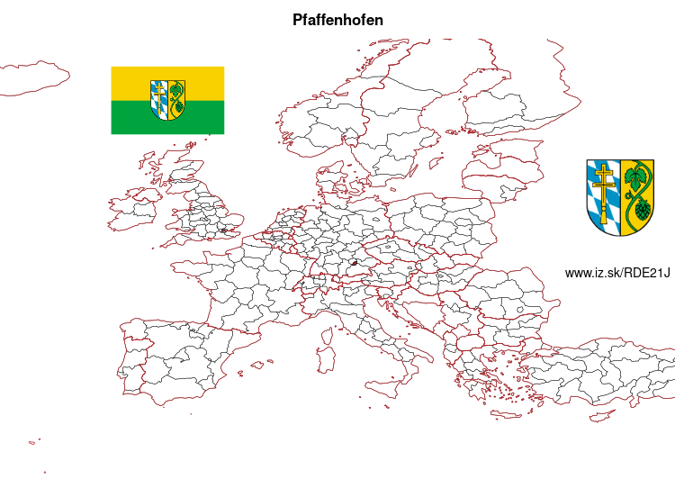map of Pfaffenhofen DE21J