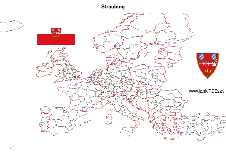 map of Straubing DE223