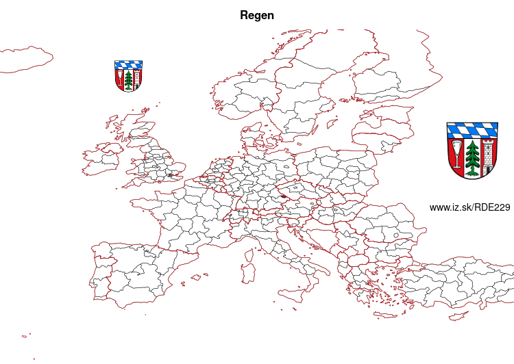 map of Regen district DE229