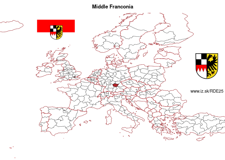 map of Middle Franconia DE25