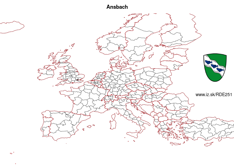 map of Ansbach DE251