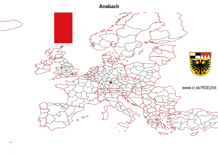 map of Ansbach DE256