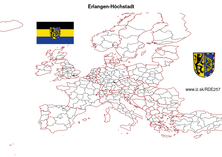 map of Erlangen-Höchstadt DE257