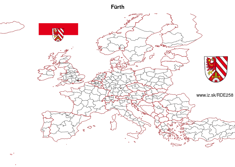 map of Fürth DE258