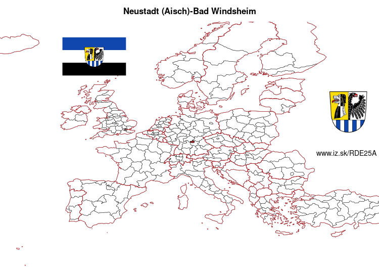 map of Neustadt (Aisch)-Bad Windsheim DE25A
