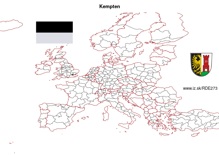 map of Kempten (Allgäu) DE273