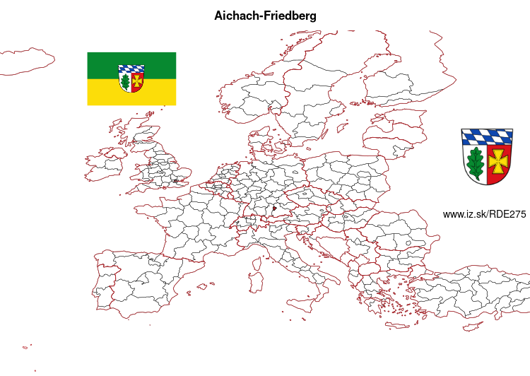 map of Aichach-Friedberg DE275