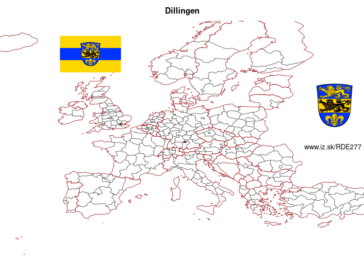 map of Dillingen DE277