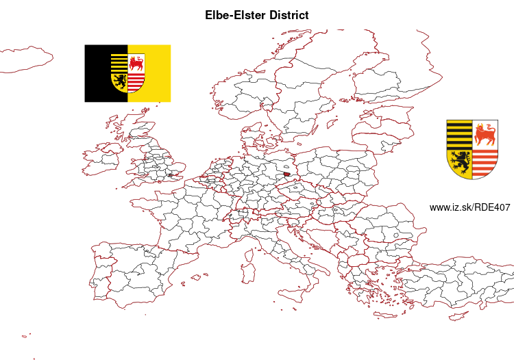 map of Elbe-Elster District DE407