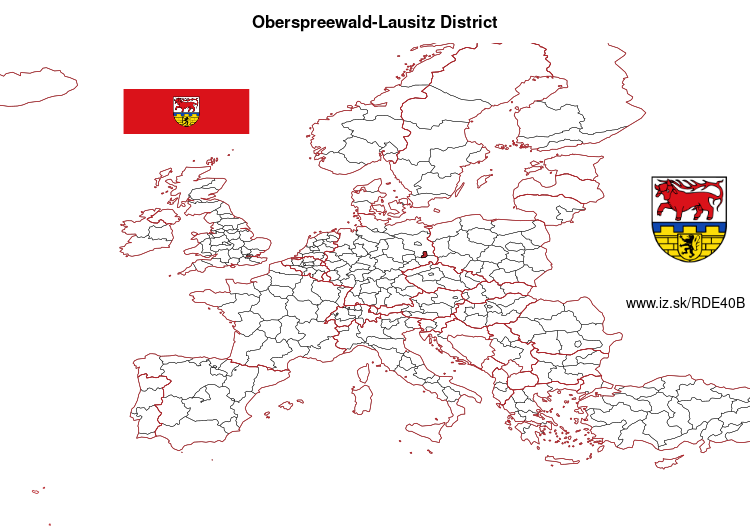 map of Oberspreewald-Lausitz District DE40B