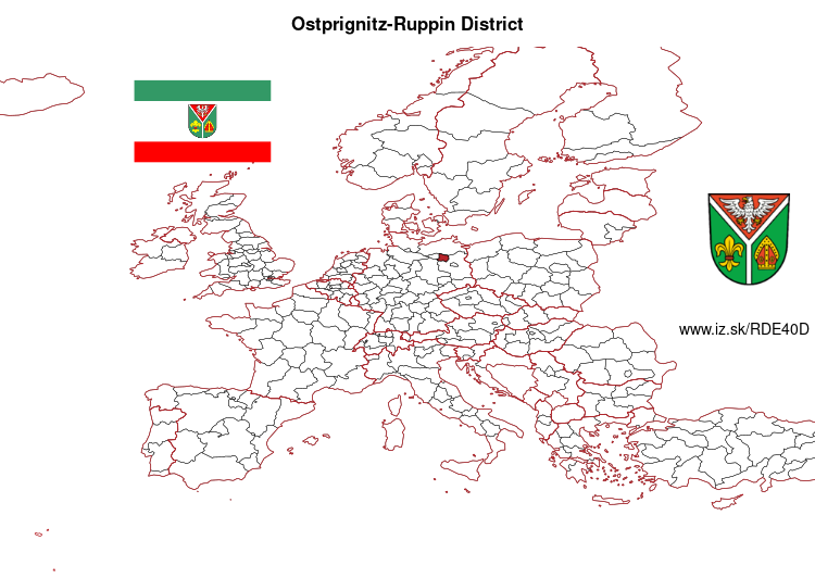 map of Ostprignitz-Ruppin District DE40D