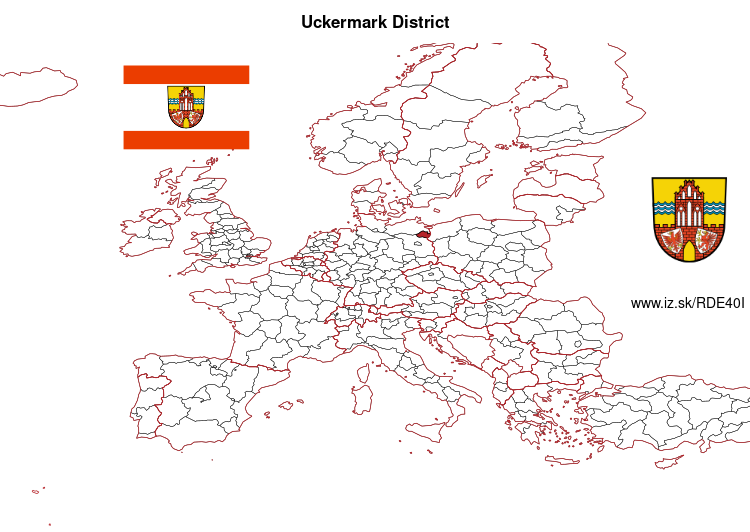 map of Uckermark District DE40I