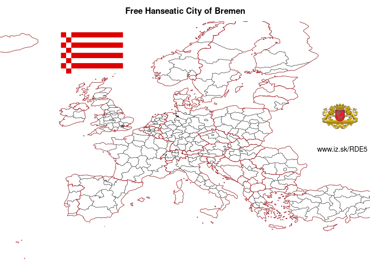 map of Free Hanseatic City of Bremen DE5