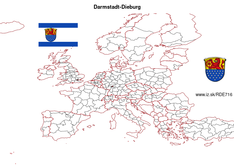 map of Darmstadt-Dieburg DE716